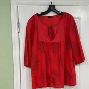 Orange Women's Top XCVI size L